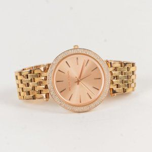 Michael Kors Rose Gold Pavé Bezel Watch